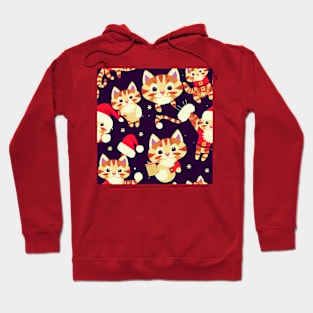 Santa Cat Kitten Pattern Hoodie